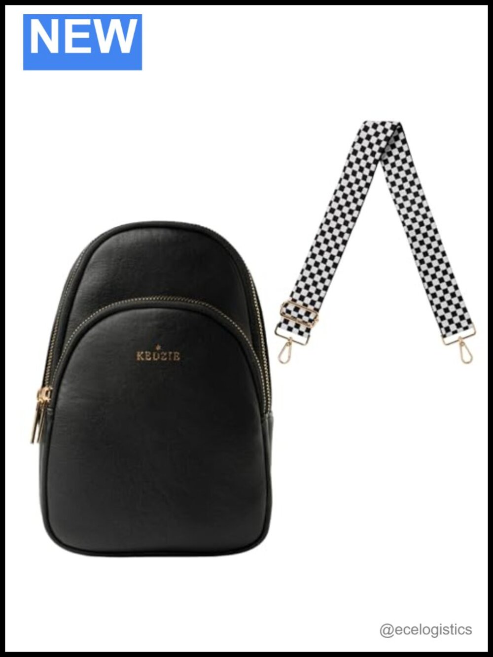 Sunset Sling Bag Crossbody with Interchangeable Strap Vegan Leather